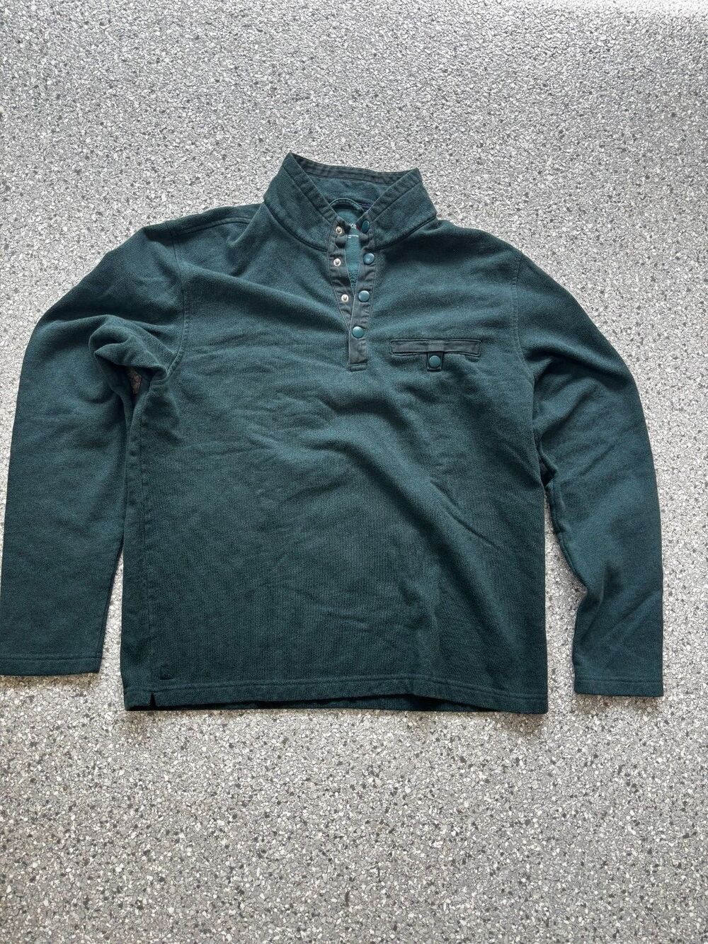 UnTuckit Parkson Green 1/4 Snap Fleece Pullover Men's Size Large Preppy